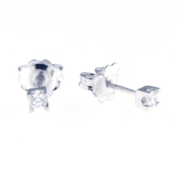 Orecchini Fanton Gioielli Donna PUNTO LUCE DIAMANTI in Oro bianco Diamante 0.14 Ct OROR-226-52 - OROR-226-52